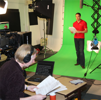 full length green screen